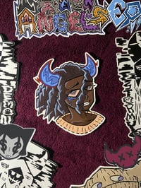 Image 1 of Teivi Blue "Demon" Vinyl Sticker