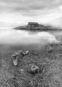 Mist over the loch exclusive print (monochrome)