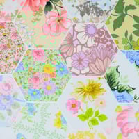Image 4 of Die-Cut Floral Hexies EPP Fabric Hexagons