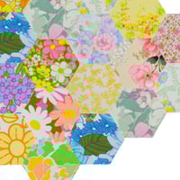 Image 1 of Die-Cut Floral Hexies EPP Fabric Hexagons