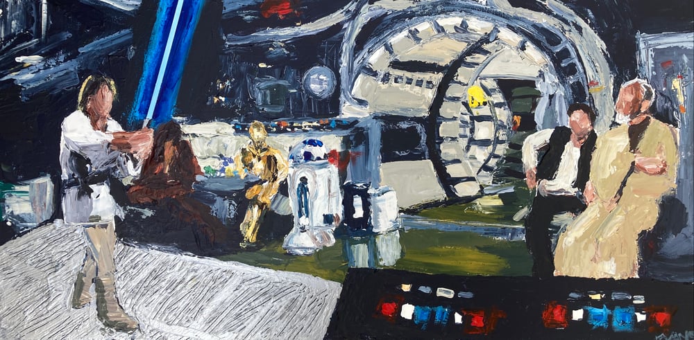 Image of “Millennium Falcon” original on canvas