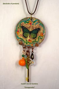 Image 2 of "Orangenetta" One of a kind handcrafted pendant.