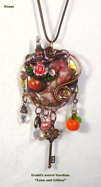 Image 1 of "Leon and Lillian" One-of-a-Kind Handcrafted Pendant.