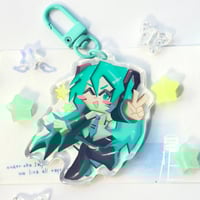 Image 1 of [PREORDER] LOW-POLY MIKU ACRYLIC CHARM
