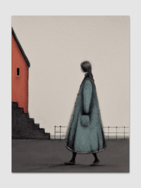 Image 1 of Illustration Art - The Red House By The Sea Front