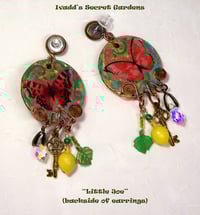 Image 2 of "Little Joe" One of a kind handcrafted earrings.