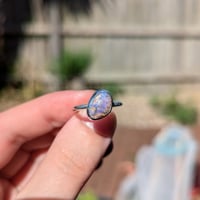 Cloudy Purple Opal Ring | Size L 