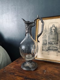Image 1 of Aiguière en cristal et étain massif // XIXème siècle