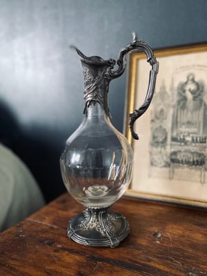 Image of Aiguière en cristal et étain massif // XIXème siècle