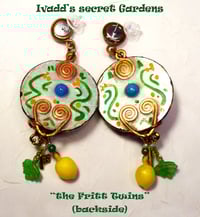 Image 2 of "The Fritt Twins" One of a kind handcrafted earrings.