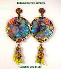 Image 1 of "Lunette and Willy" One-of-a-Kind Handcrafted Earrings.