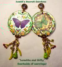 Image 2 of "Lunette and Willy" One-of-a-Kind Handcrafted Earrings.
