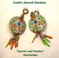 Image 2 of "Carrie and Peater" One of a kind handcrafted earrings.