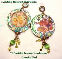 Image 2 of "Linette Loves Lucienne" One-of-a-Kind Handcrafted Earrings.