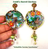 Image 3 of "Linette Loves Lucienne" One-of-a-Kind Handcrafted Earrings.