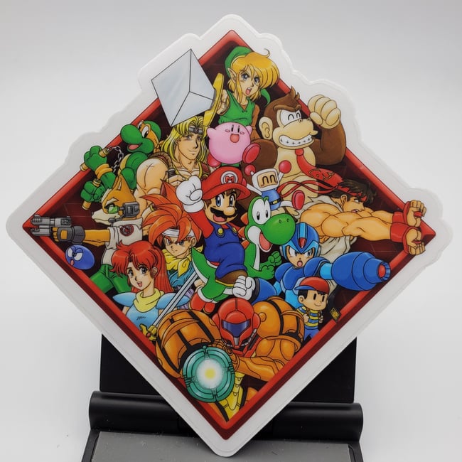 (Clear Sticker) 3 inch - Saru SNES 