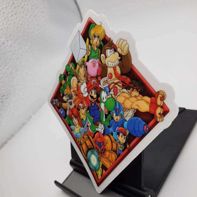 (Clear Sticker) 3 inch - Saru SNES 