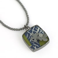 Image 1 of Little Framed Pendant - green