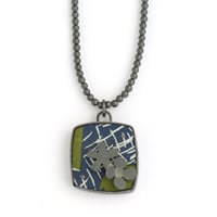 Image 2 of Little Framed Pendant - green
