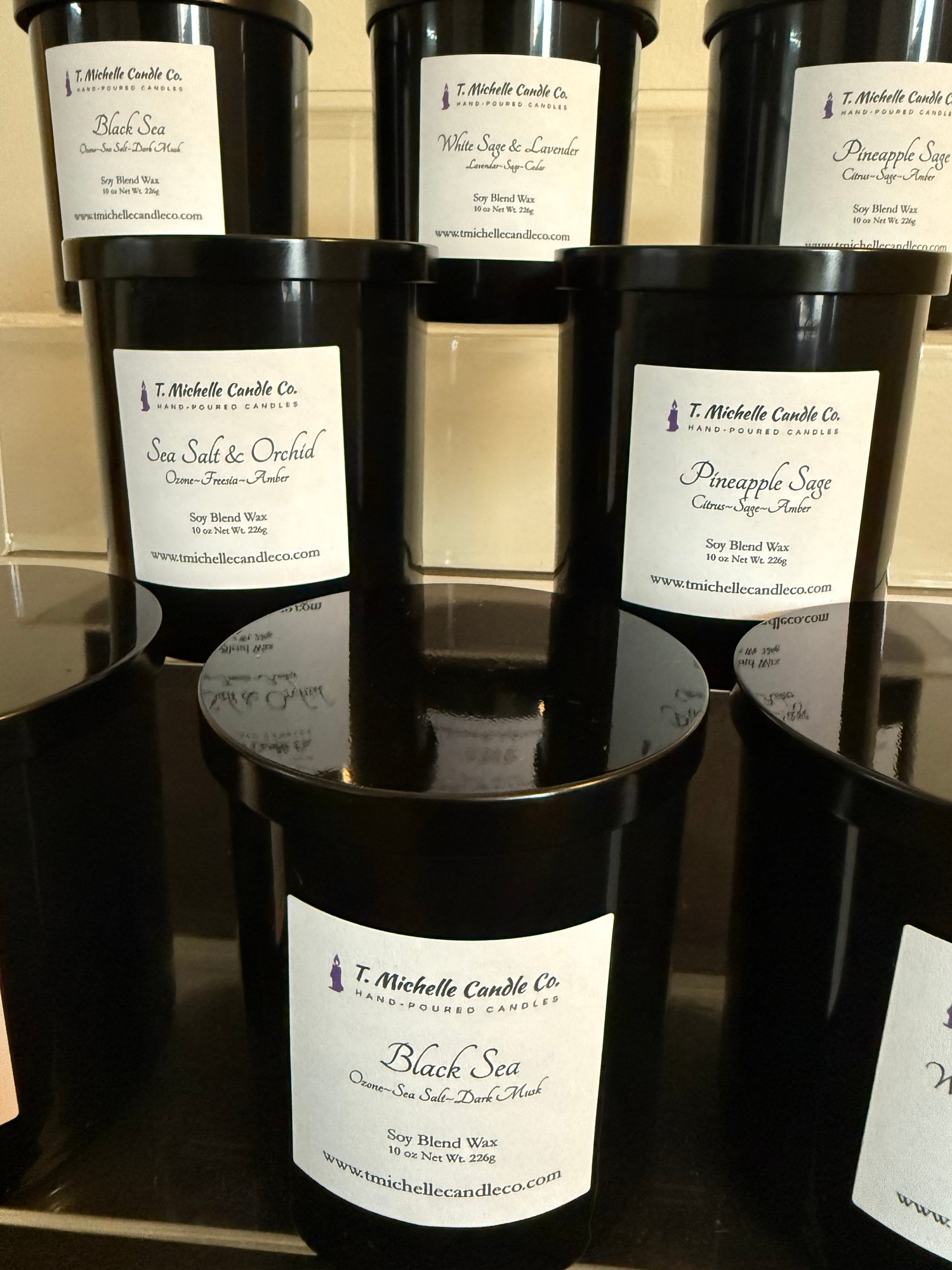Image of Black Lavish Candle Jar