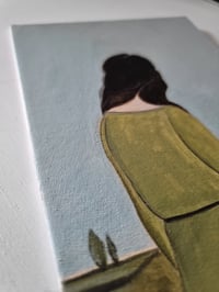 Image 3 of Original Artwork - Acrylic Painting Of A Lady In The Countryside With Tin Whistle