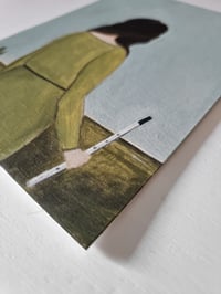 Image 5 of Original Artwork - Acrylic Painting Of A Lady In The Countryside With Tin Whistle