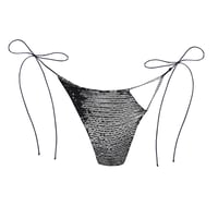 Image 1 of HMBD SILVER SEQUIN CHAIN'S BIKINI BOTTOM