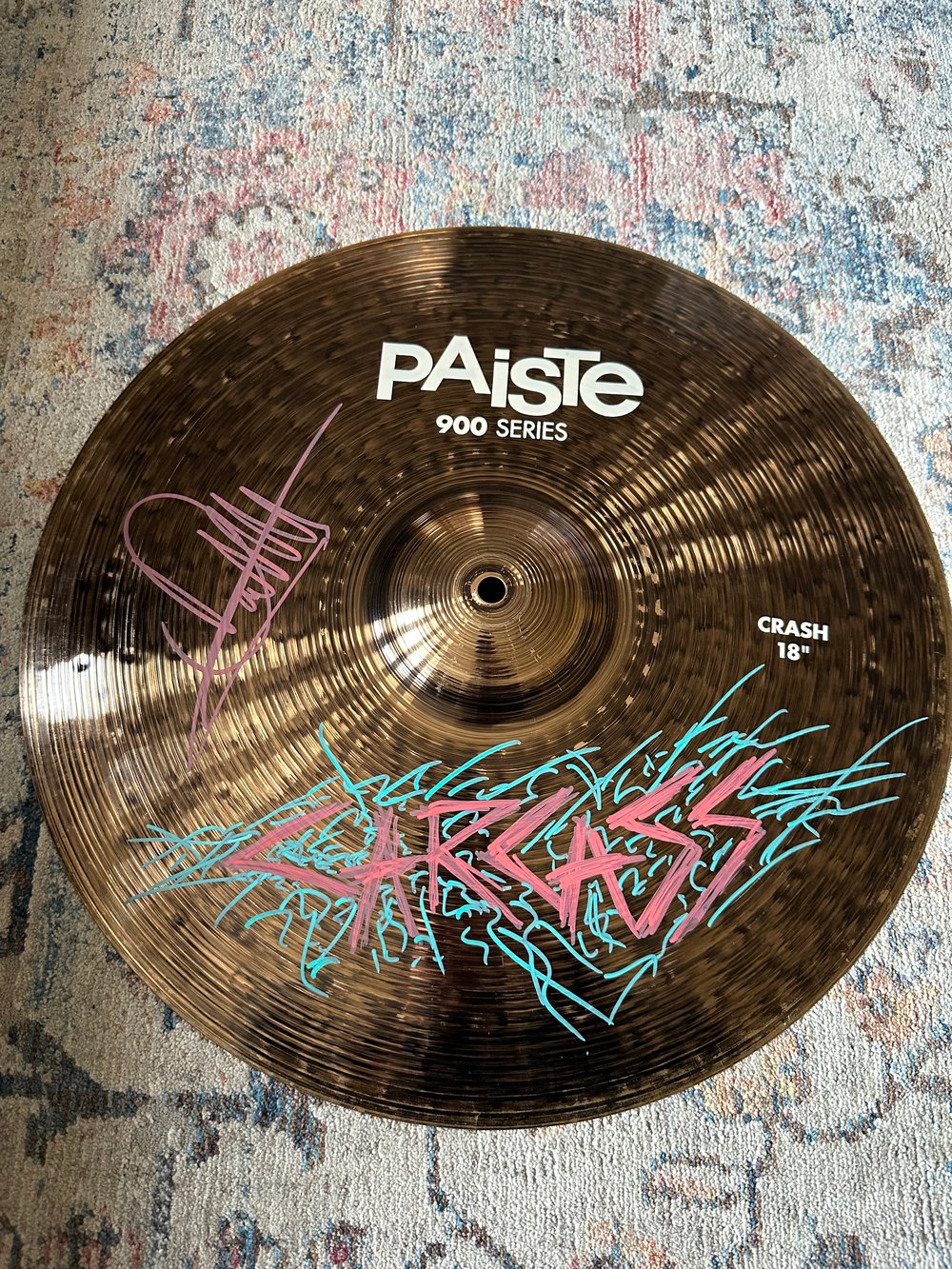 Image of SIGNED / STAGE USED PAISTE 18” CRASH