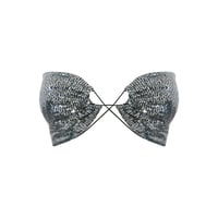 Image 1 of SILVER SEQUIN BANDEAU BRA