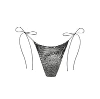 Image 1 of HMBD SILVER SEQUIN BIKINI FULL BOTTOM