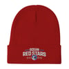 Red Stars - Embroidered Beanie - Red or Navy