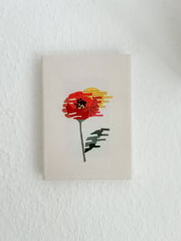 Image 2 of Glitched Poppy, hand embroidered art