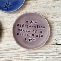 Image 4 of WOMAN Words Small Ceramic Trinket Dish