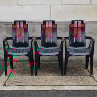 Image 3 of Lot de 3 fauteuils de jardin modèle Boston de Pierre Paulin pour Stamp