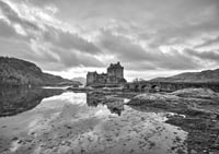 Eilean Donan Castle reflections exclusive print (monochrome)