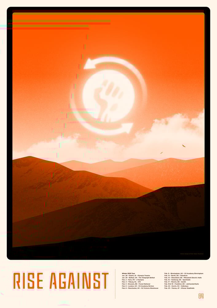 Image of Rise Against | Europe 2025 Screenprint
