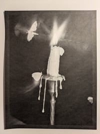 (20 left) risograph print - moth candle
