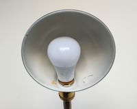 Image 5 of Chrome + Brass Two-Toned Gooseneck Reading Lamp