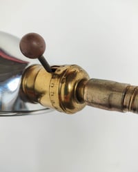 Image 7 of Chrome + Brass Two-Toned Gooseneck Reading Lamp