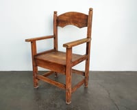 Image 1 of Antique Pine Low Arm Chair