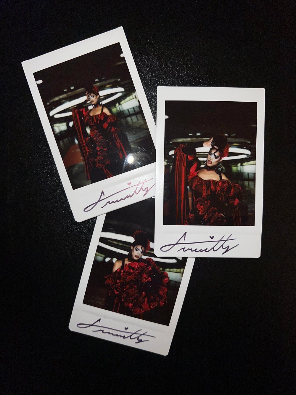 Image of Arrietty Parasols! Shady Ladies! signed Polaroid mini