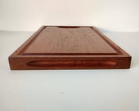 Image 3 of 1960s Solid Teak Cutting Board With Carved Channel