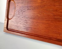 Image 8 of 1960s Solid Teak Cutting Board With Carved Channel