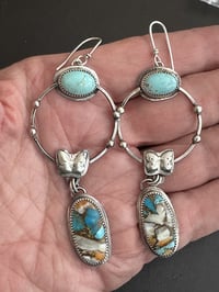 Image 4 of Double Turquoise Earrings