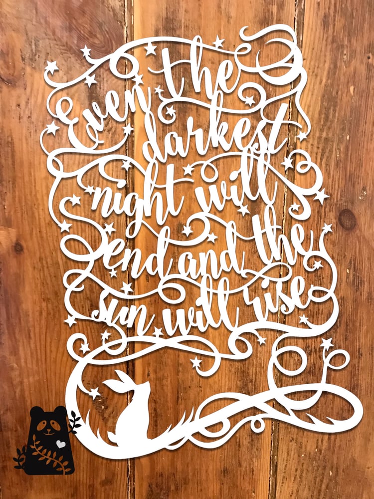 Image of Darkest Night Papercut Template