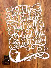 Darkest Night Papercut Template