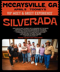 VIP - MCCAYSVILLE, GA / Tooney's (April 5) VIP MEET & GREET PASS