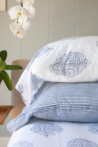 Image 2 of Indigo Poppy Pillowcase