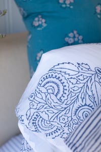 Image 4 of Indigo Poppy Pillowcase