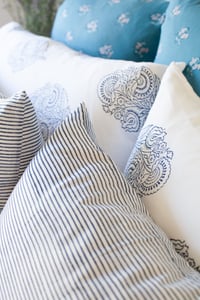 Image 7 of Indigo Poppy Pillowcase
